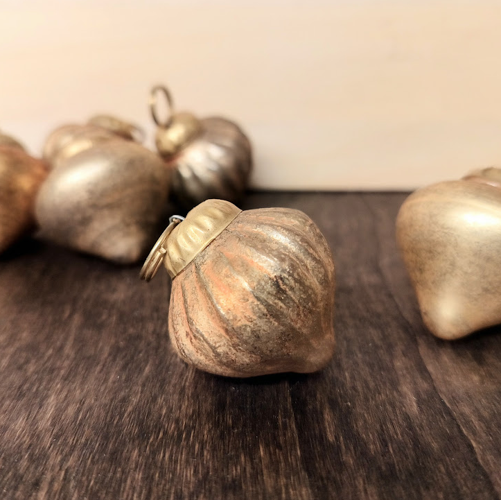 Mini Gold Glass Ornament