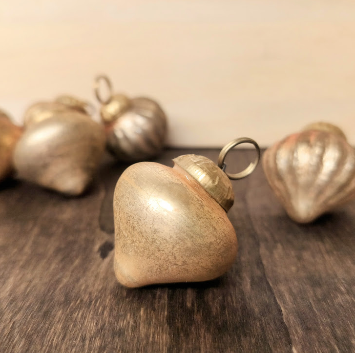 Mini Gold Glass Ornament