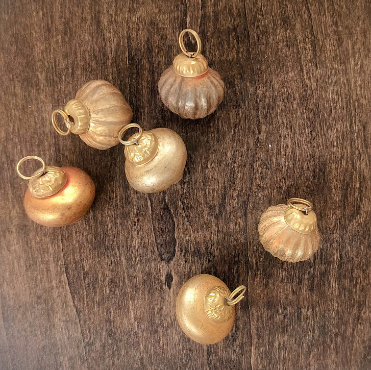 Mini Gold Glass Ornament