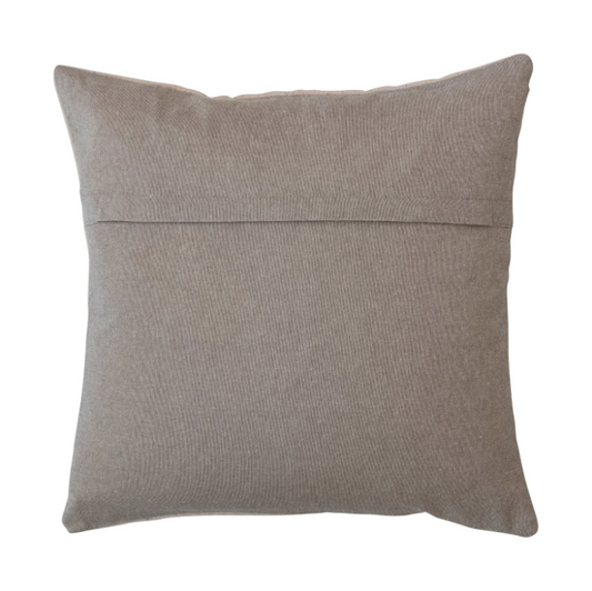 18" Cotton Tuffed Pillow w/ Pumpkin
