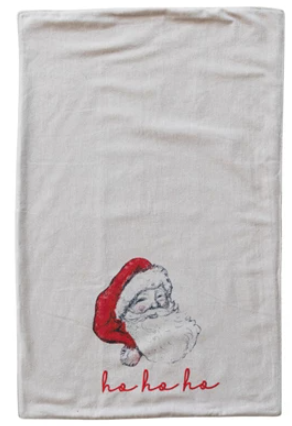 Snowman or Santa Cotton Tea Towel