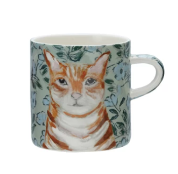 16 oz. Stoneware Mug with Pattern & Animal