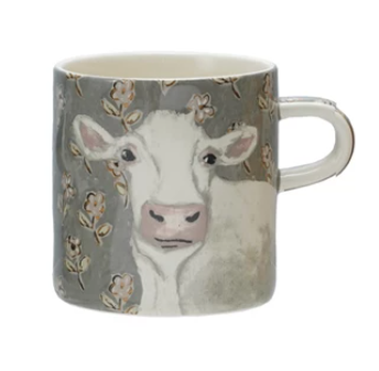 16 oz. Stoneware Mug with Pattern & Animal