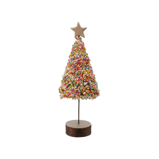 Sm Foam Bead & Resin Christmas Tree w/ Star