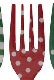 Assorted Christmas Pattern Stainless Steel Fork