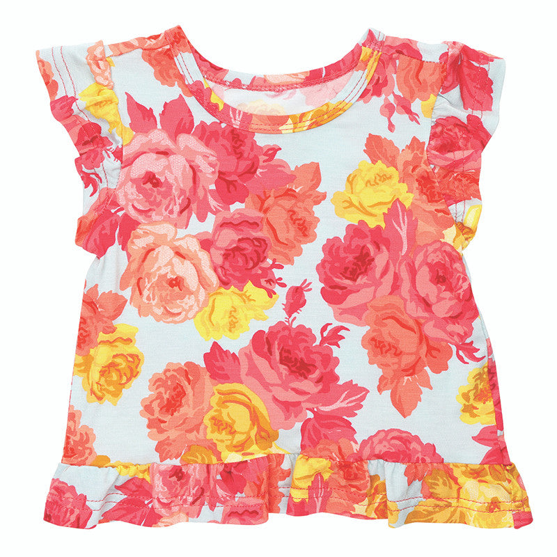 Rose Floral Ruffle Set