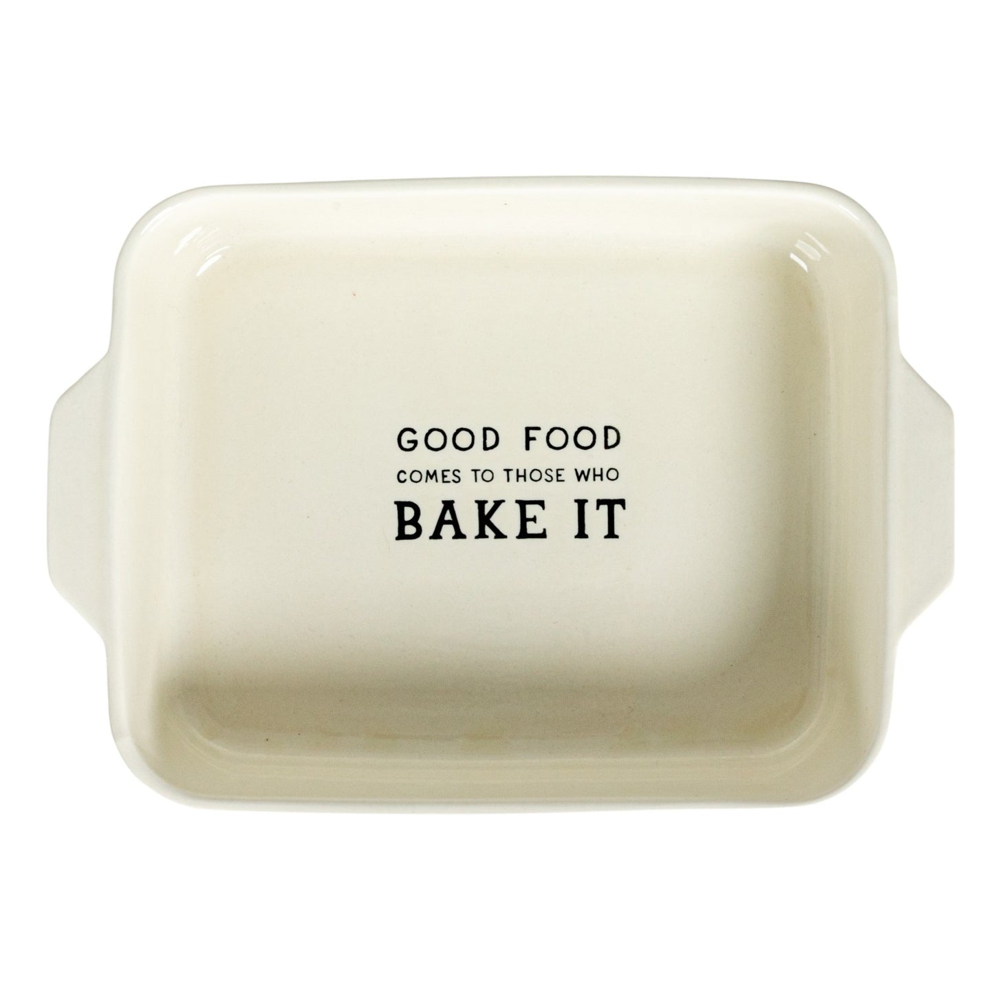 1 Quart Stoneware Baker w/ Wax Relief Saying ©