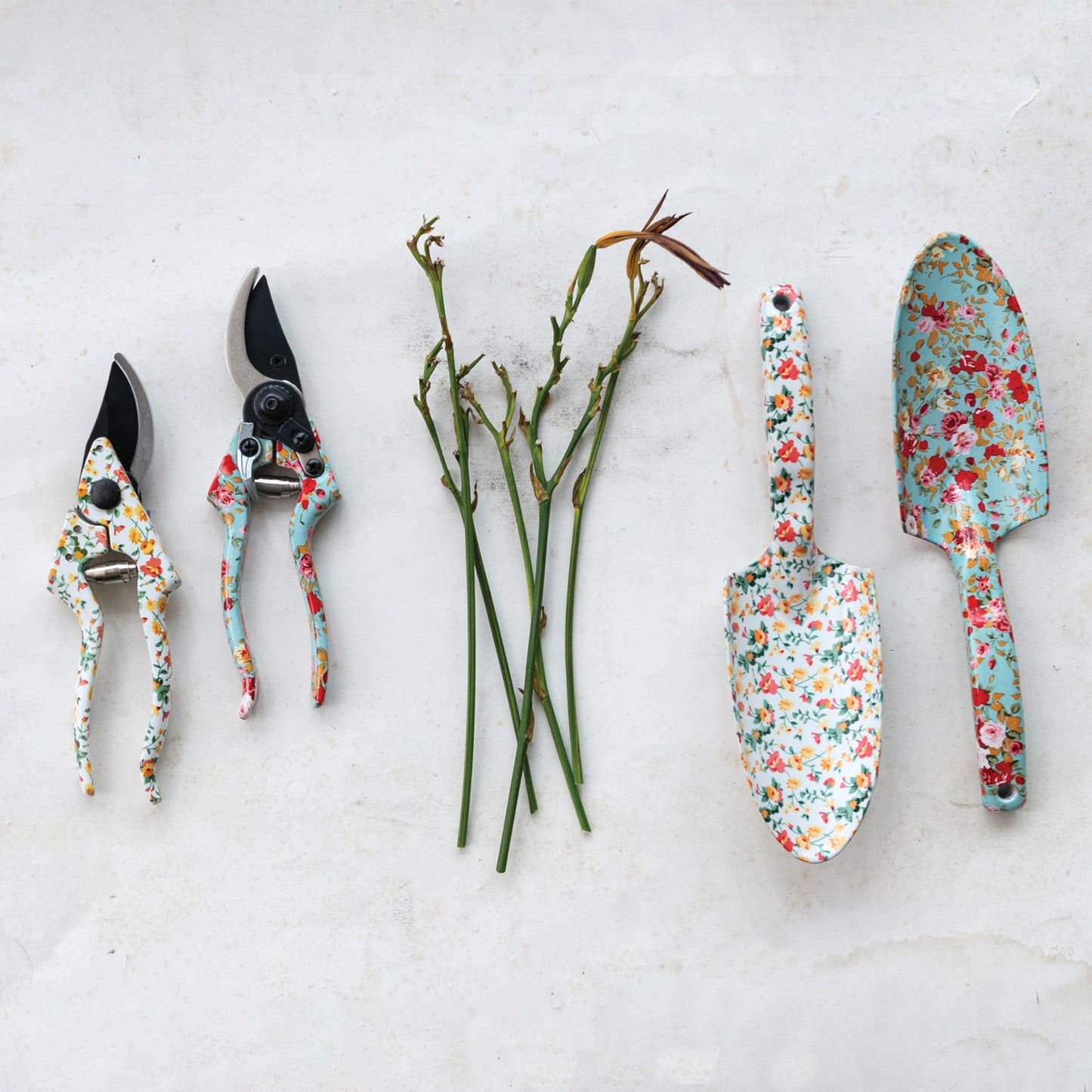 Aluminum Garden Spade with Floral Pattern, 2 Styles