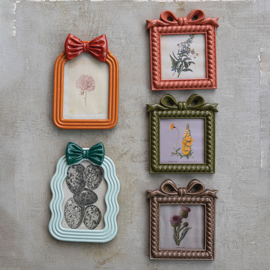 Resin Photo Frame, 3 Colors (Holds 4" x 4" Photo) (Hangs or Sits)