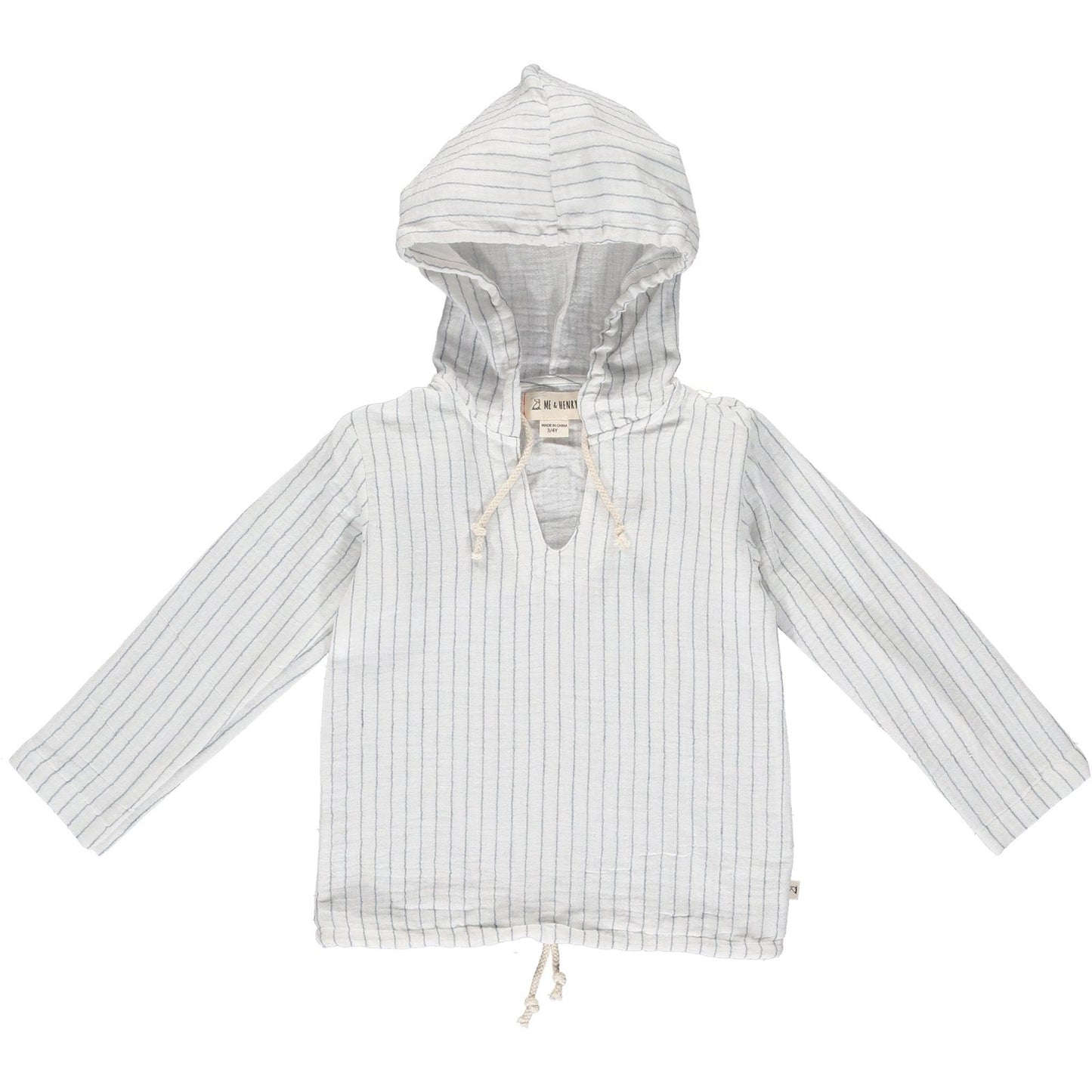 White Gauze Hooded Top
