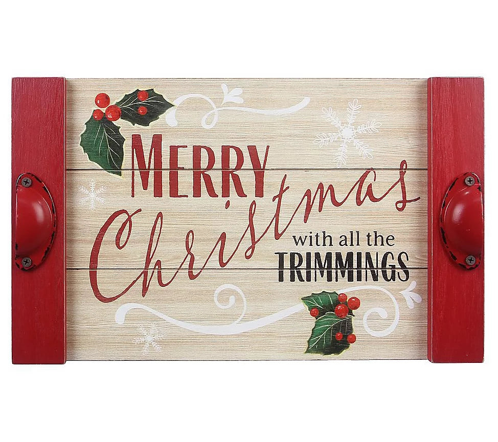 Merry Christmas w/ Trimmings Tray