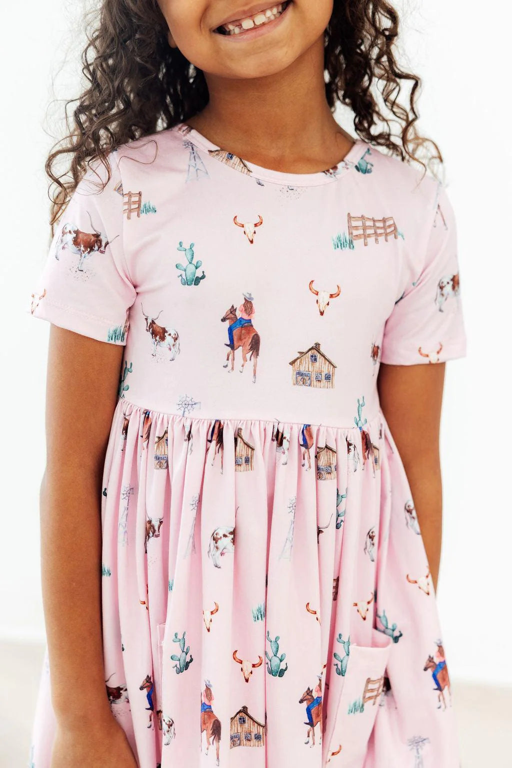 Pink Ranch Hand S/S Pocket Twirl