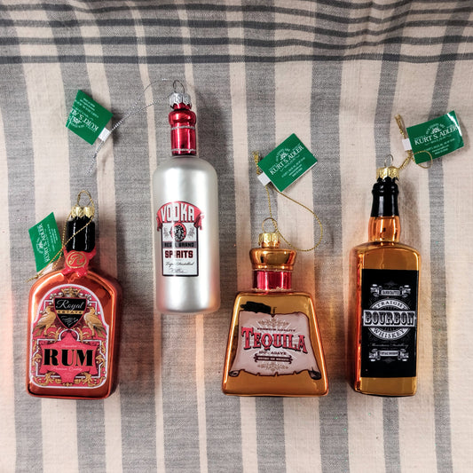 Glass Alcohol Bottle Ornament