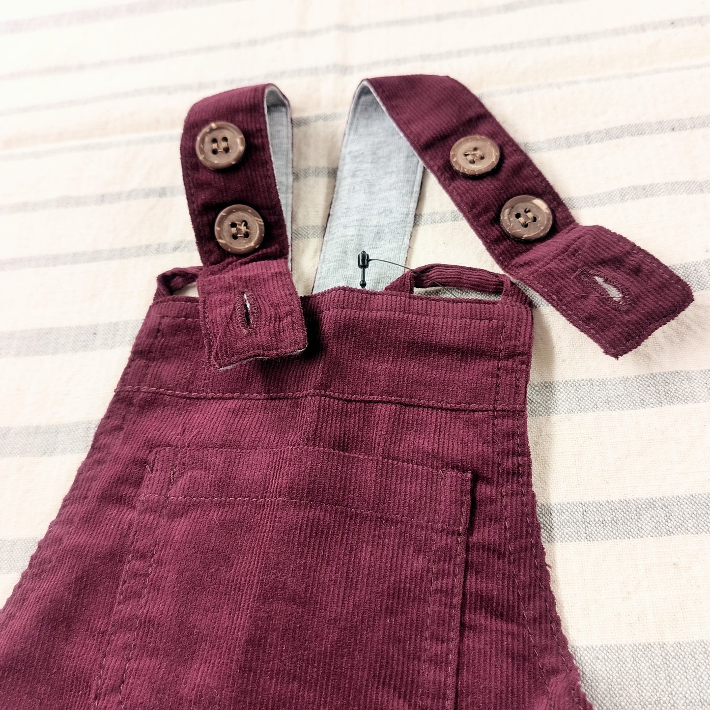 Burgundy Corduroy Overalls