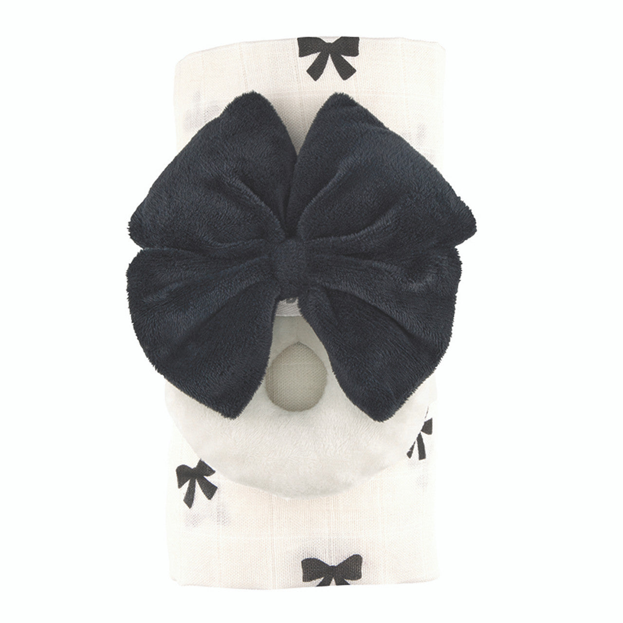 Bow Swaddle & Rattle Set