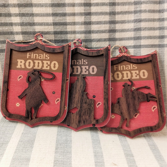 Wooden Finals Rodeo Ornament