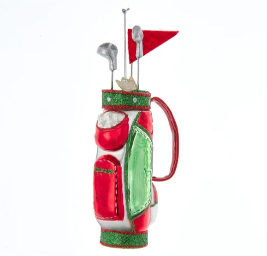 Glass Golf Bag Ornament