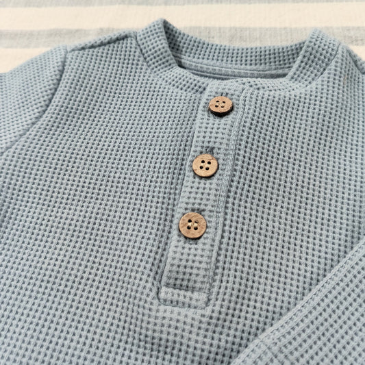 Waffle Shirt - Blue Grey