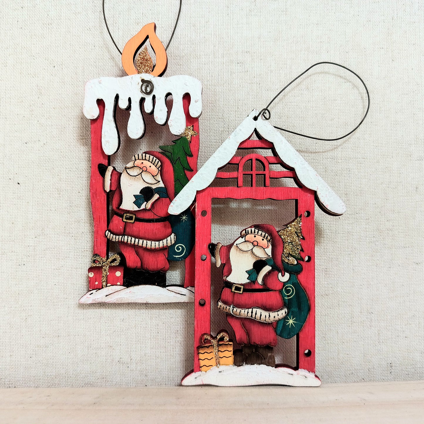 Plywood Santa Ornament