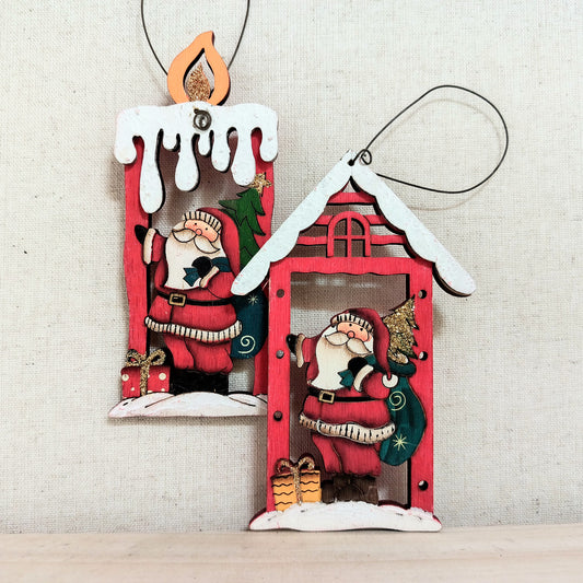 Plywood Santa Ornament