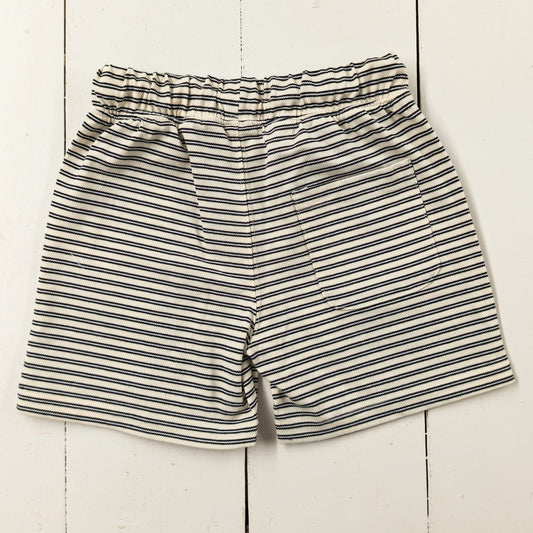 Black & Cream Striped Shorts