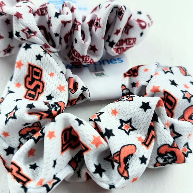 Star Pattern OU or OSU Scrunchie