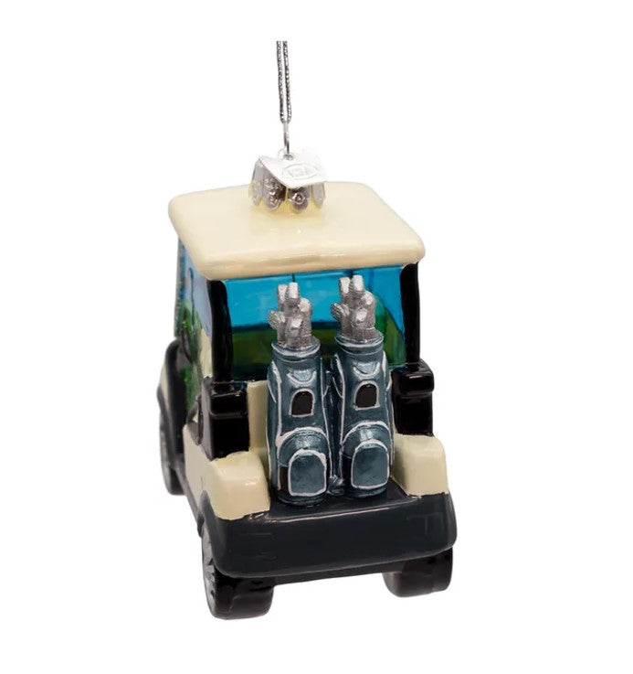 Glass Golf Cart Ornament