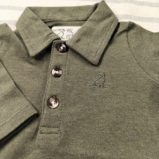 Polo Onesie - Sage Green