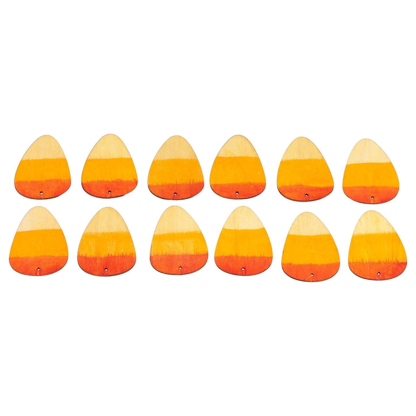 12pc Wooden Candy Corn Pieces