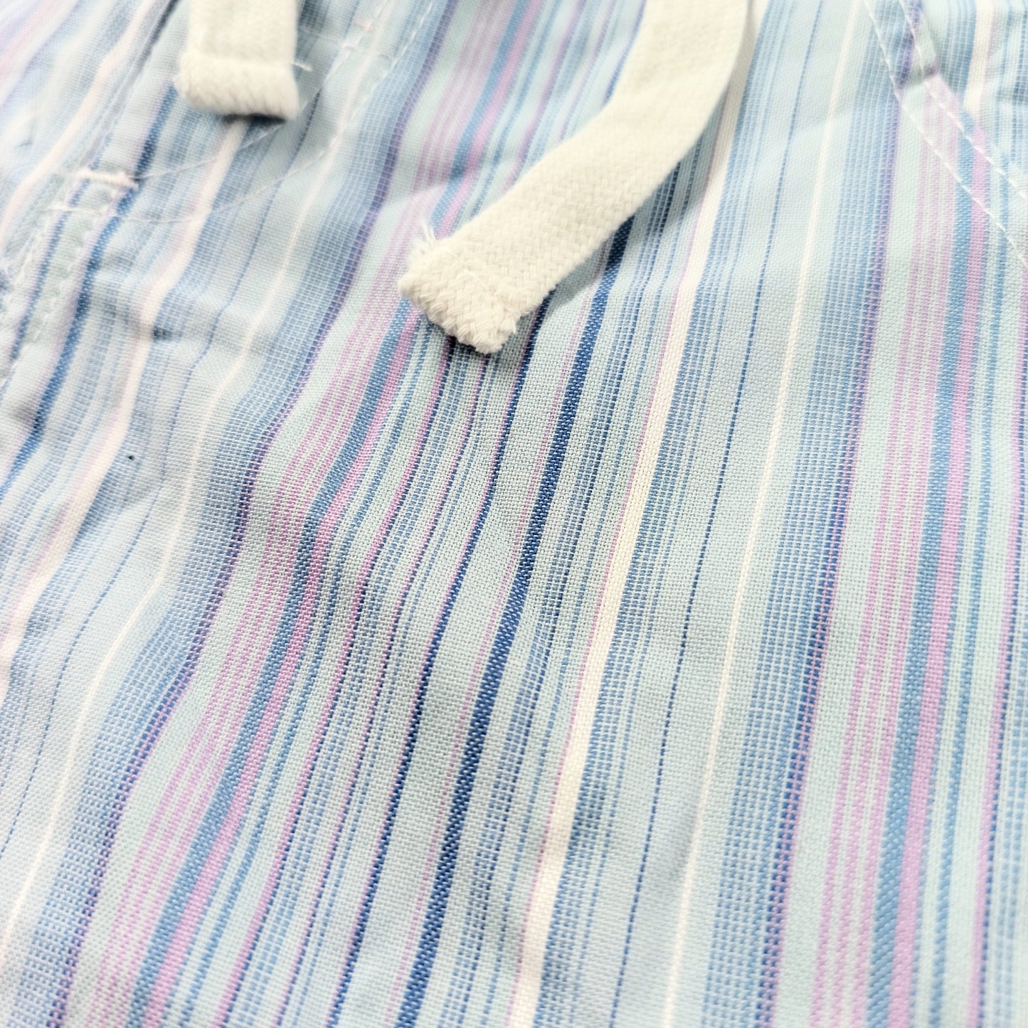 Multi-Blue Striped Shorts