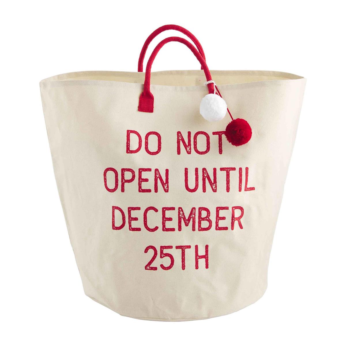 Do Not Open Christmas Tote Bag