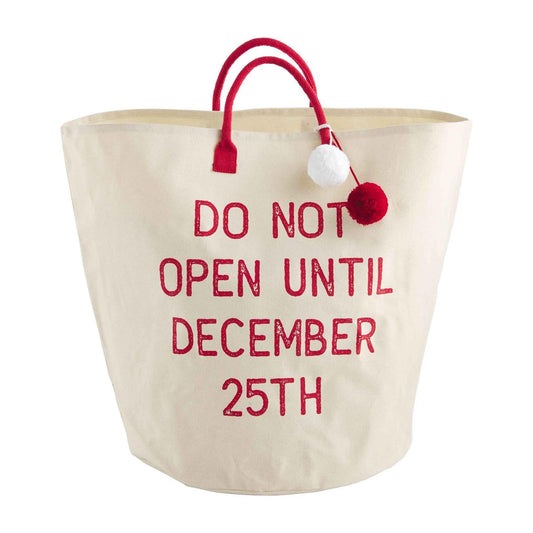 Do Not Open Christmas Tote Bag