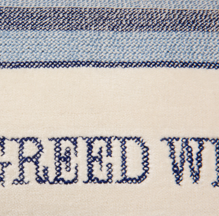 Cotton/Velvet Lumbar Pillow "Wrong"