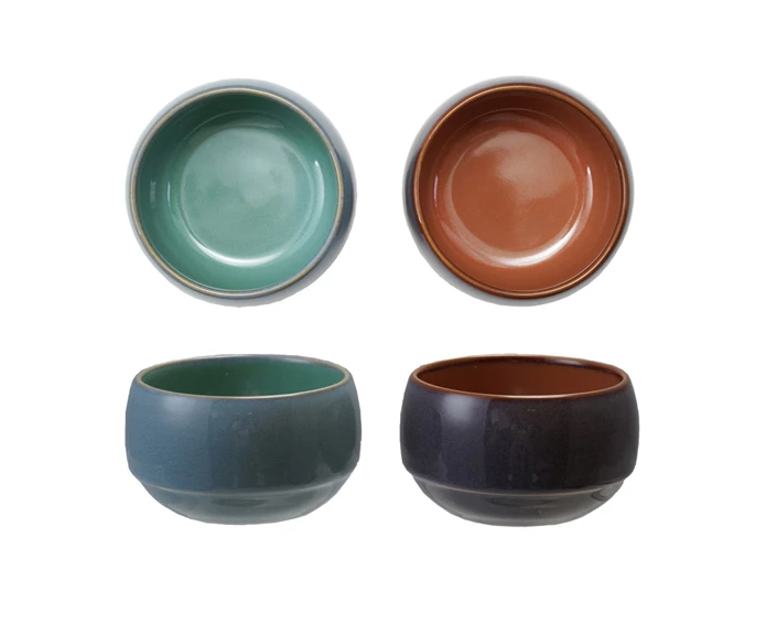 Stoneware Bowl w/ Reactive Glaze