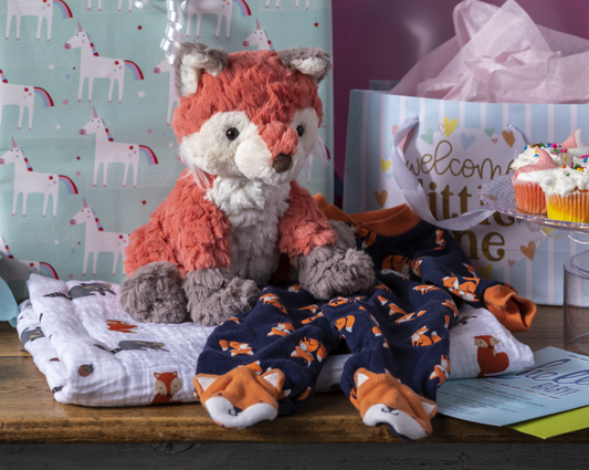 Coral Putty Fox Soft Toy - 8"