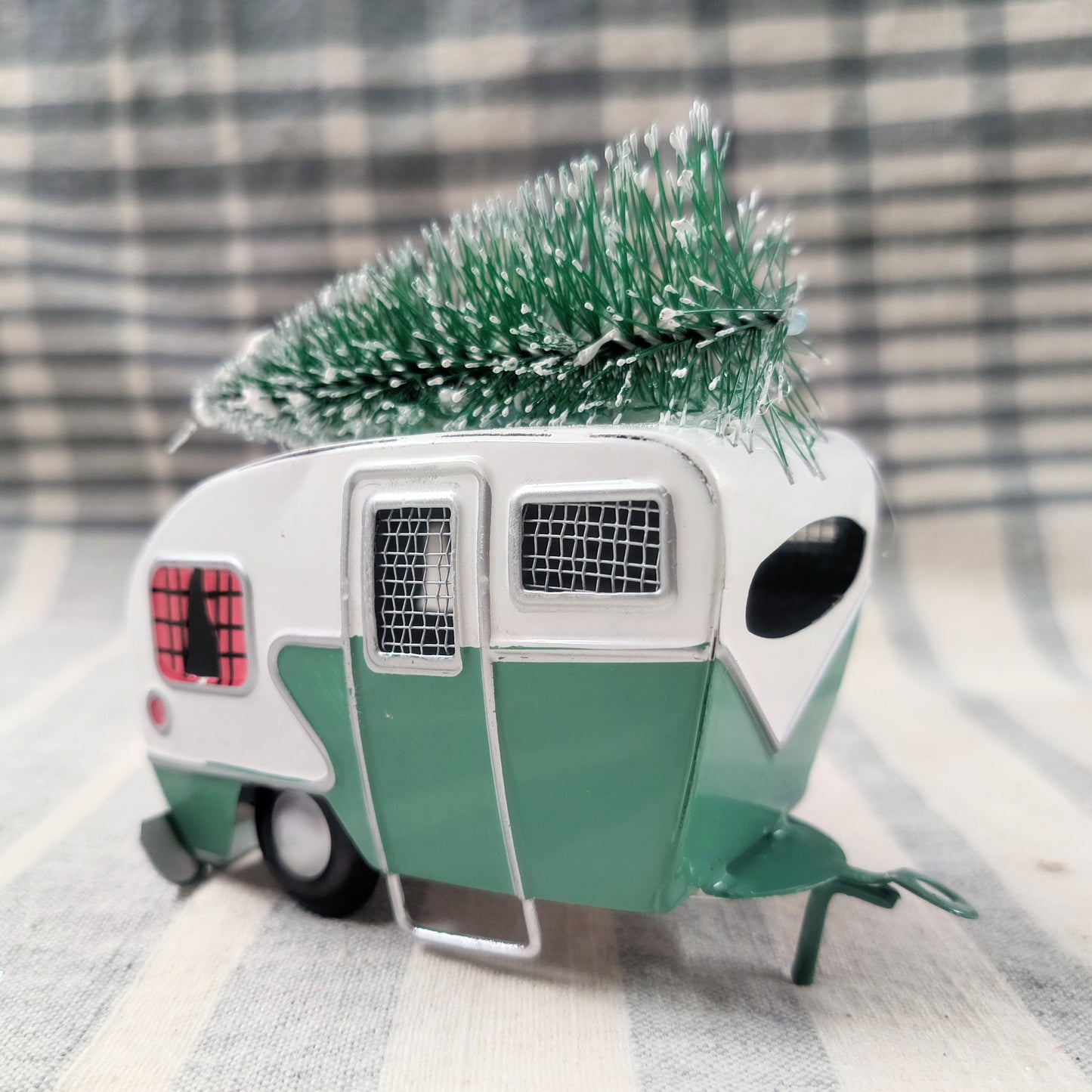 Tin Camper w/ Tree Ornament