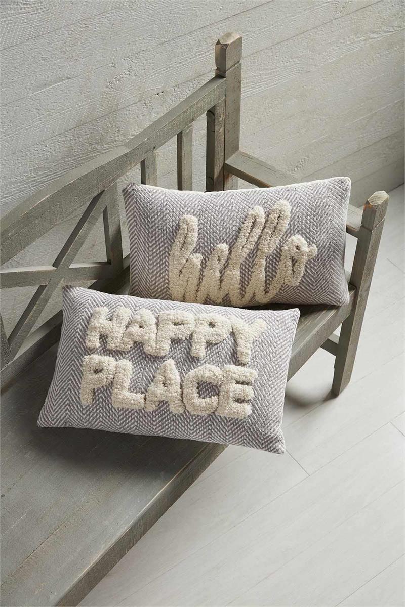 Hello Tufted Pillow