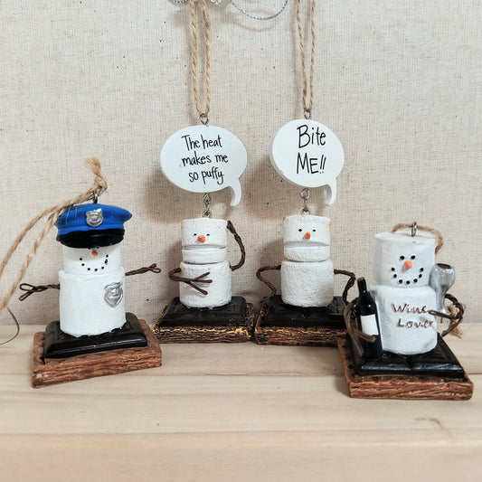 S'mores Snowman Ornament
