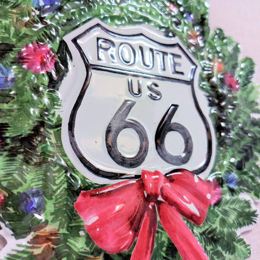 Metal Route 66 Wreath