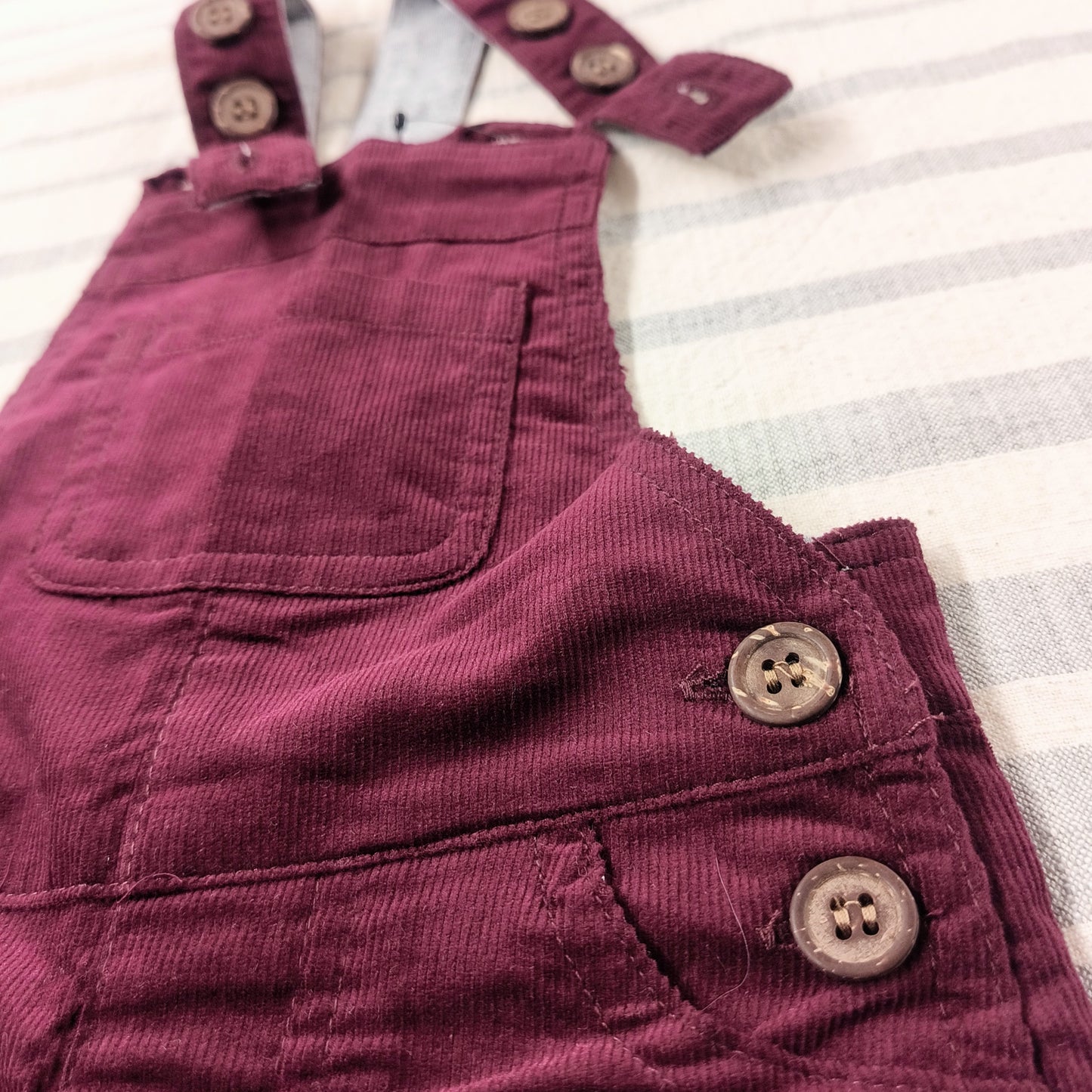 Burgundy Corduroy Overalls