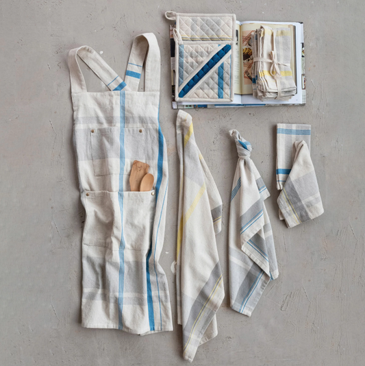 Woven Cotton Plaid Tea Towel