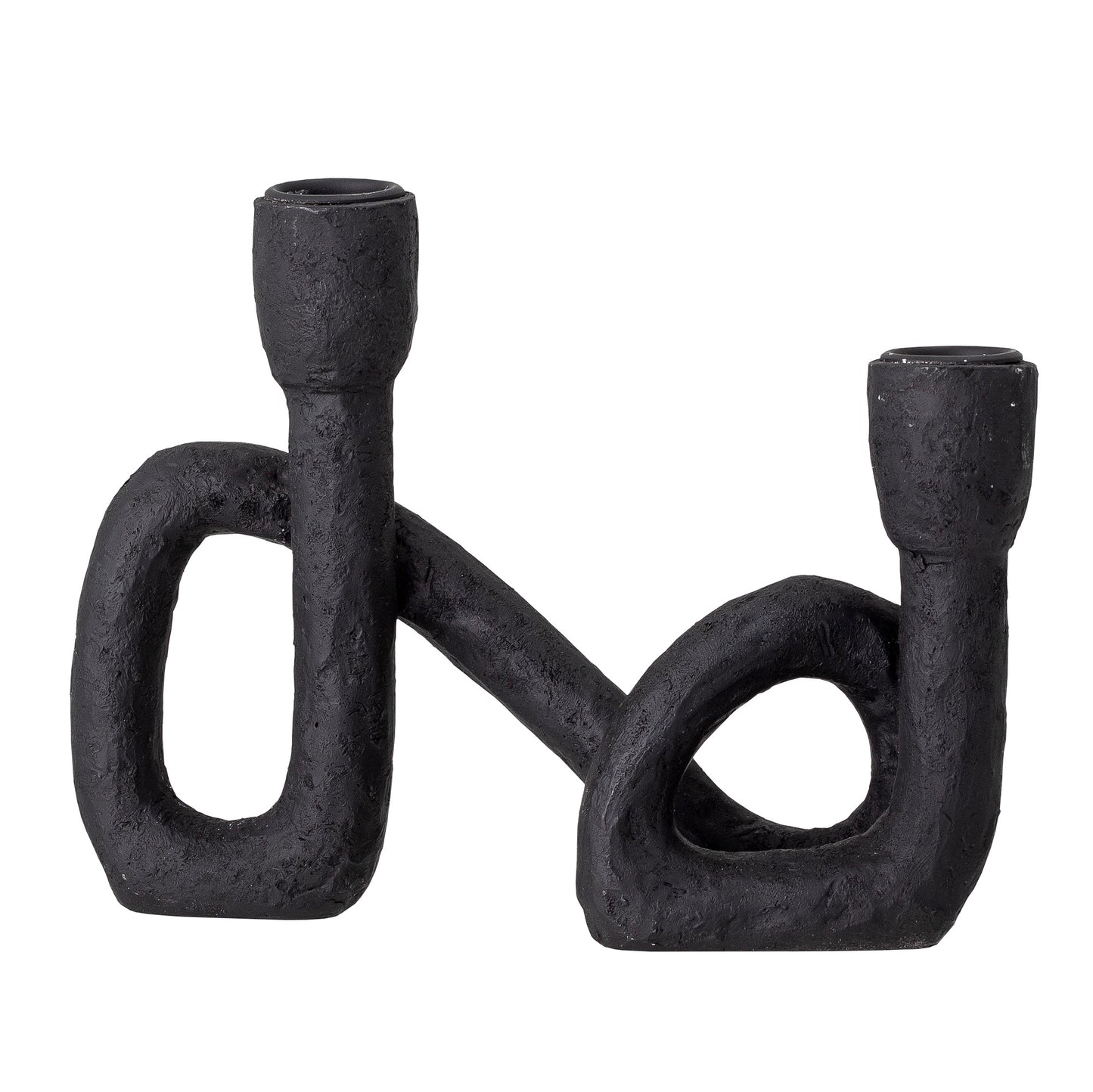 Black Polyresin Candle Holder