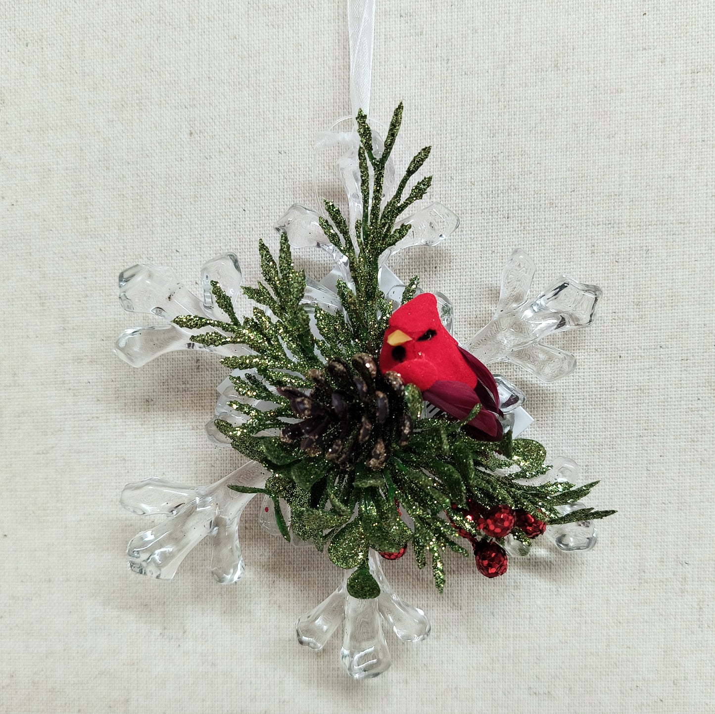 Snowflake w/ Cardinal