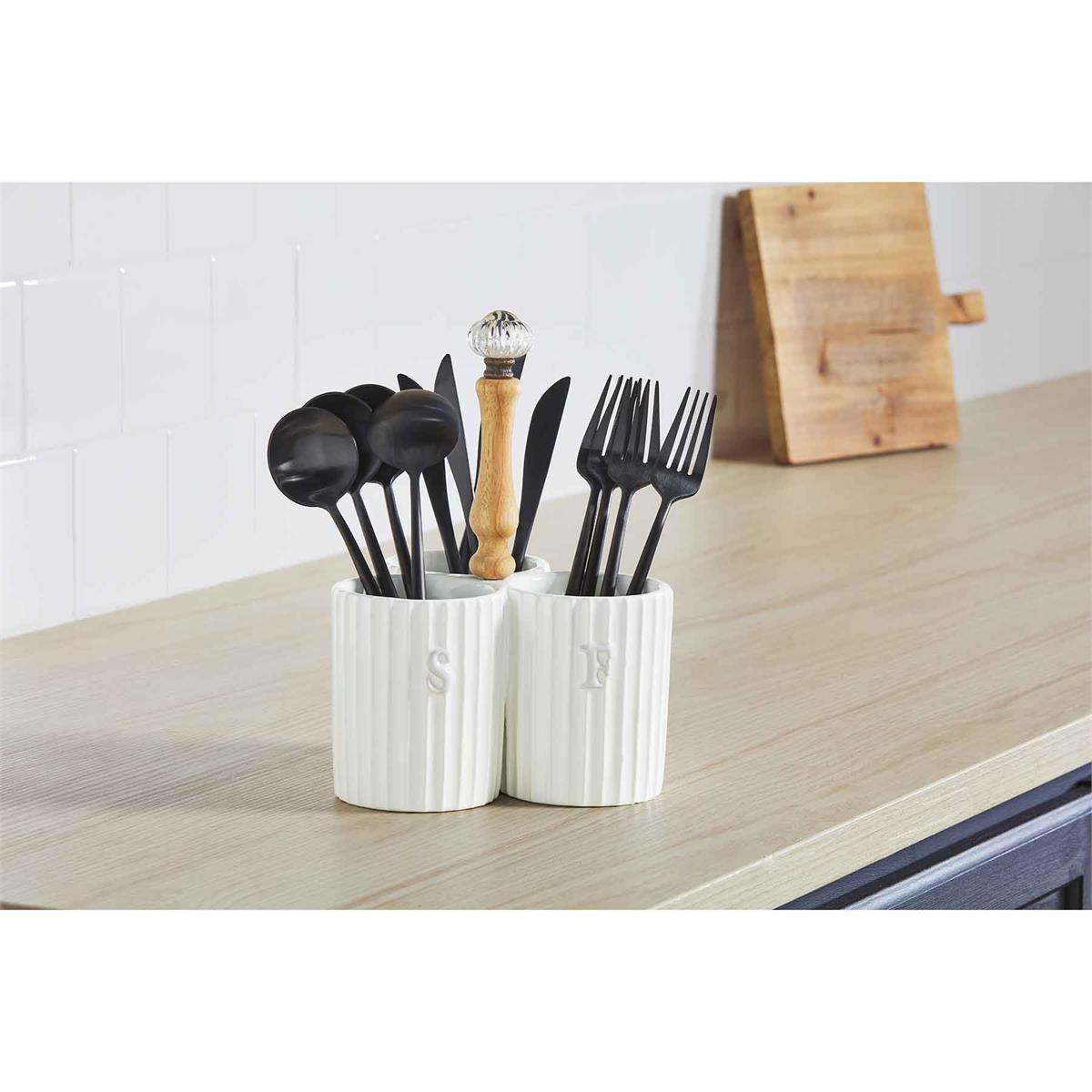 Ceramic Knob Utensil Holder