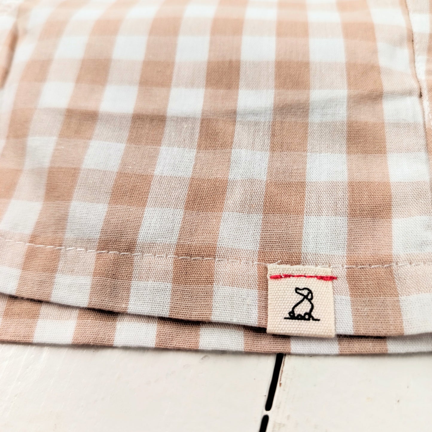 Beige Plaid Shorts