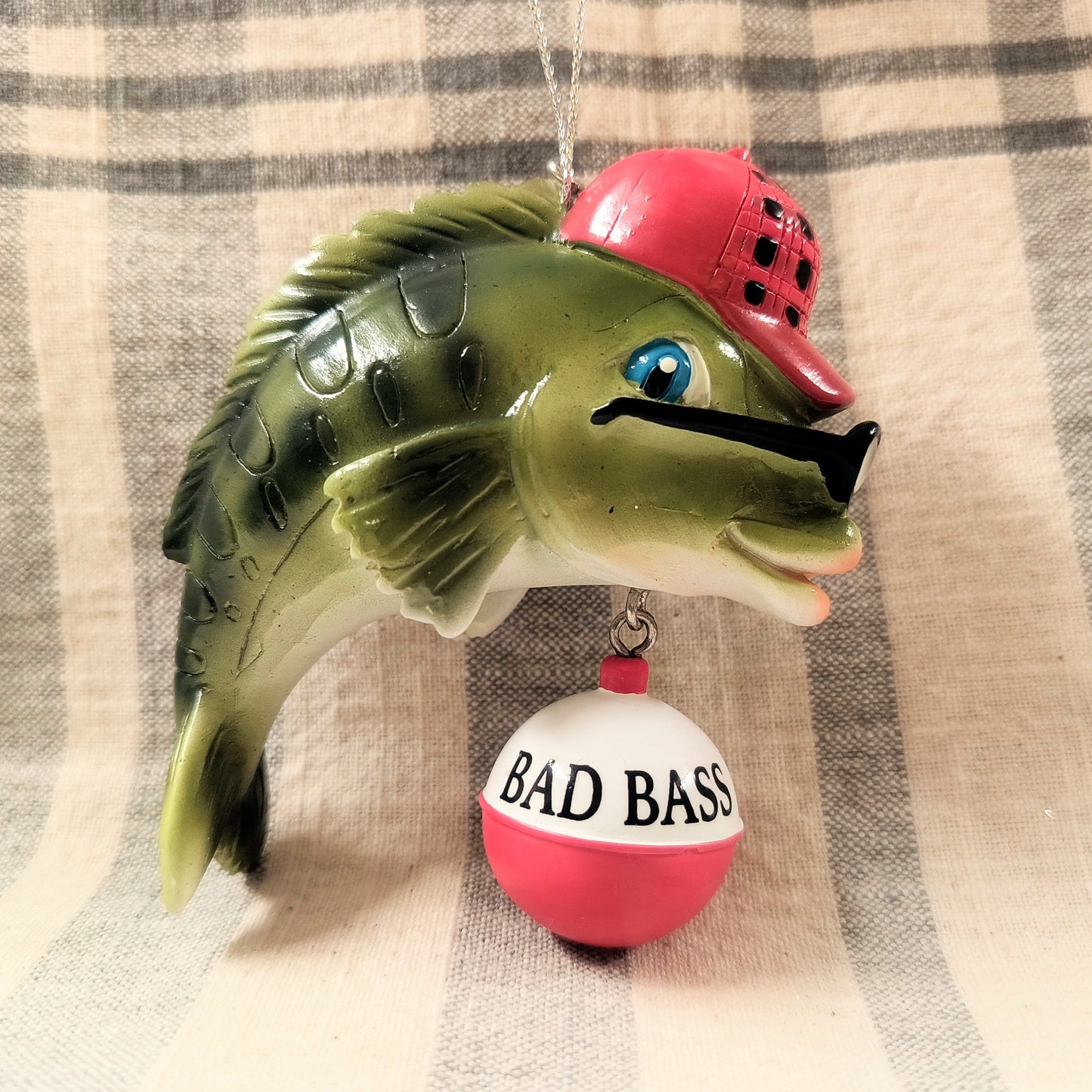 Bass Fish w/ Bobber Ornament