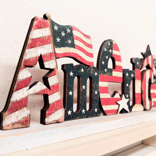 America Tabletop Sign