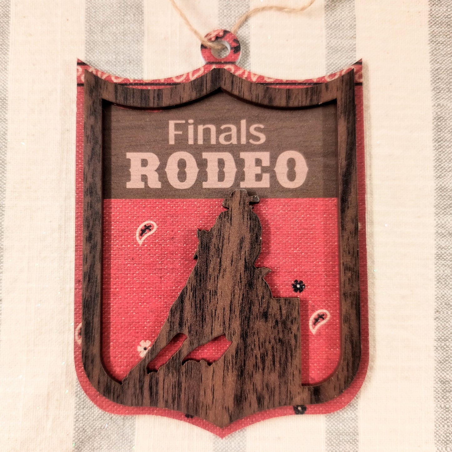 Wooden Finals Rodeo Ornament