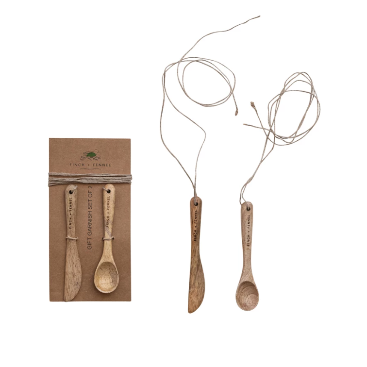 Mango Wood Spoon & Canape Knife