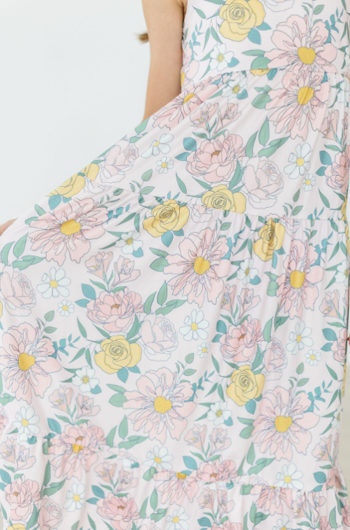 Autumn Breeze Ruffle Maxi Dress